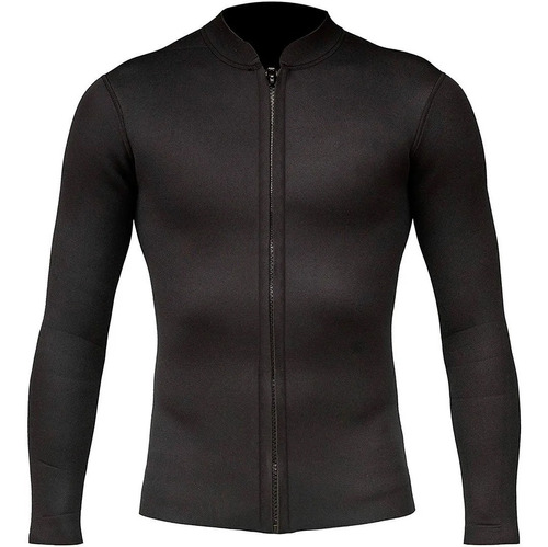 Neoprene Surf Mujer Jacket Campera Negra Con Cierre Frontal