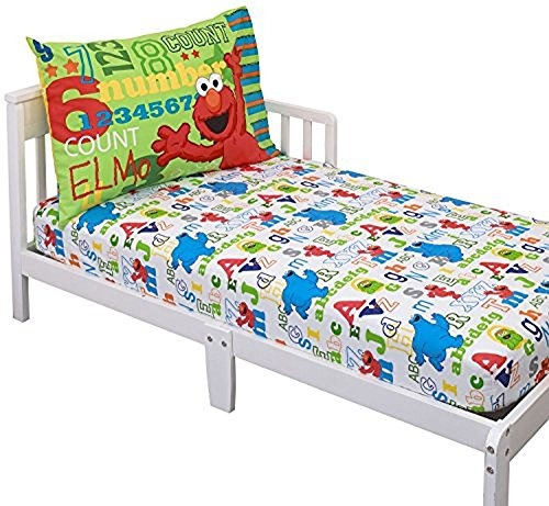 Set De Sabanas Elmo De Plaza Sesmo Y Amigos Para Niño