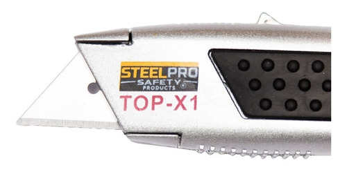 Cutter Profesional De Seguridad Topx1 Steelpro + Repuestos 
