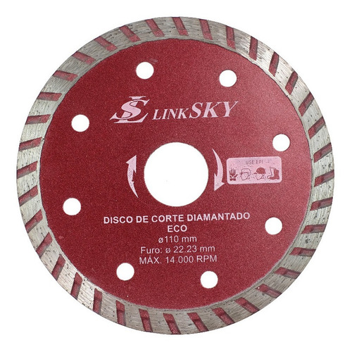 Imagem 4 de 5 de Kit 3 Disco Concreto Turbo Para Esmerilhadeira Furo 22mm
