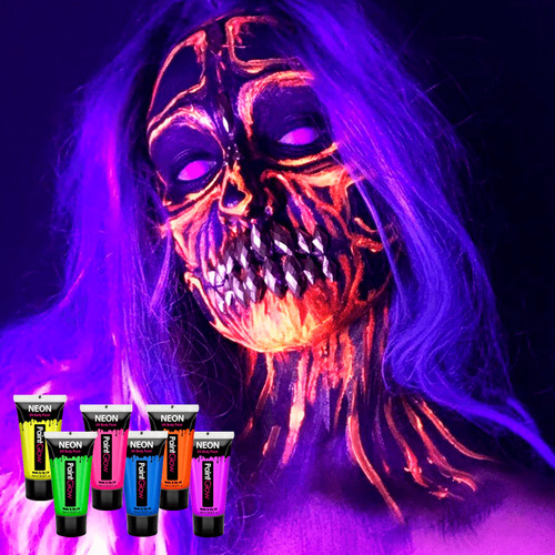 Pinturas Colores Fluorescentes Brilan Con Luz Uv