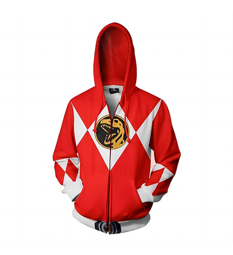 Chaqueta Con Capucha Y Cremallera Cospaly Power Rangers