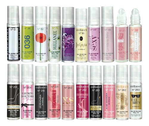 Pack Perfumes Millanel En Roll On X 5 Unidades De 10ml