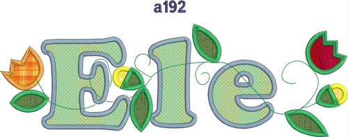 Matriz Bordado Aplique Ele Ela Lis Lótus Flores A193 A192