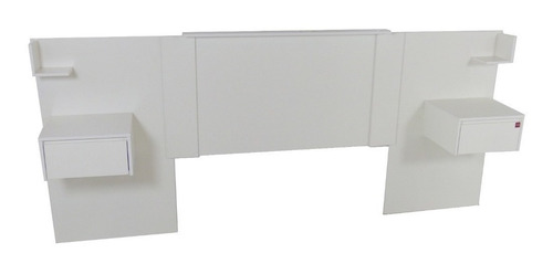 Imagen 3 de 10 de Respaldo Sommier Cama Mesas Luz Integradas 140 A 200 Cm+