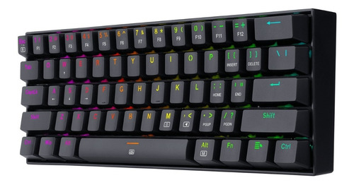 Imagen 4 de 7 de Teclado Gamer Mecanico 60% Redragon K630 Dragonborn Black