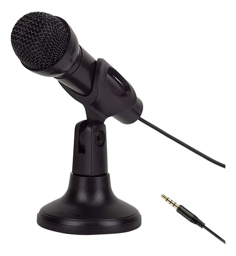 Micrófono Para Pc Boccini Con Soporte Tc6151 Negro