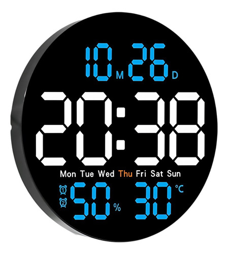 Reloj Led Digital De Pared Con Usb Recargable Y Control