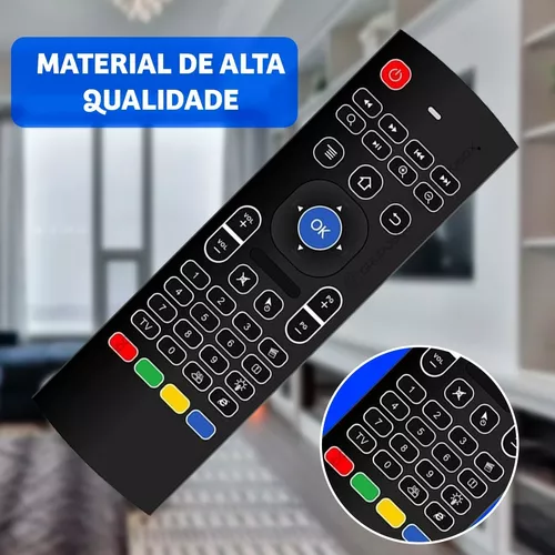 Controle Mini Teclado Air Mouse Wireless Sem Fio Android em