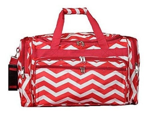 Red Whit World Traveler 22 Inch Duffle Bag Bolso De Viaje 