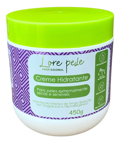 Creme Hidratante Pele Seca/ressecada 450gr - Lore Péle