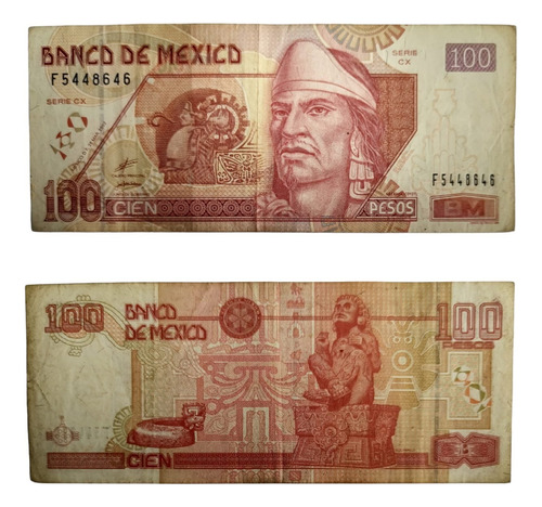 Billete 100 Pesos Fam D1 Banda Iridiscente Buen Estado (Usado)
