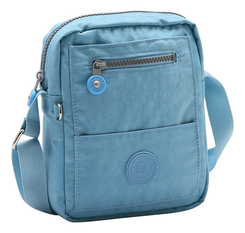 Bolsa Transversal Feminina Crinkle Nylon Chenson 8732238 Cor Azul