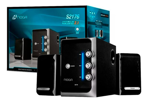 Home Theater 2.1 Noga Net S2176 50 Watts Pc Tv Dvd Celulares Color Negro