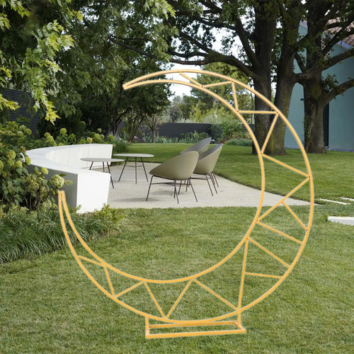 Soporte De Fondo Para Boda, Marco De Arco De Flores Oro