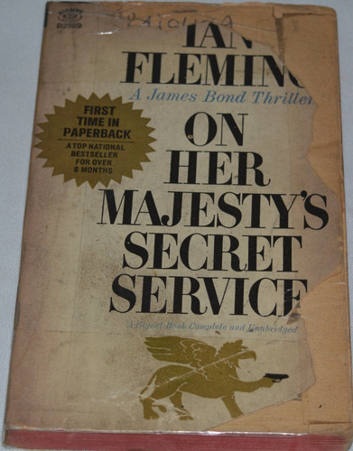 On Her Majesty´s Secret Service Ian Fleming 1ª Edición X01