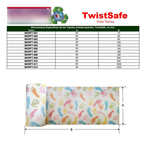Tapetes De Textura Suave , Mxtwf-008, 65x180cm, Grosor 4mm, Color Multicolor