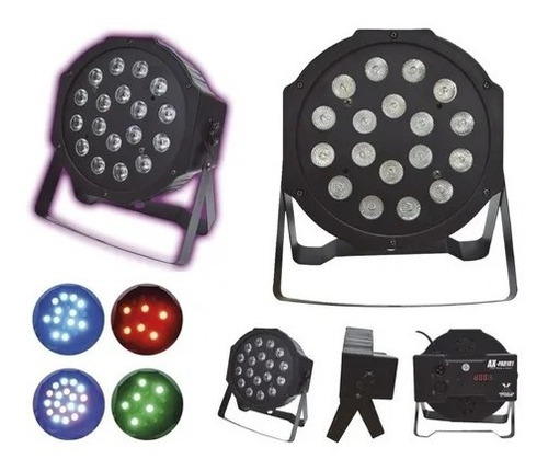 Imagen 2 de 6 de Cañón Led Reflector 18x1 Rgb Audio Rítmico Estrobo Mayoreo