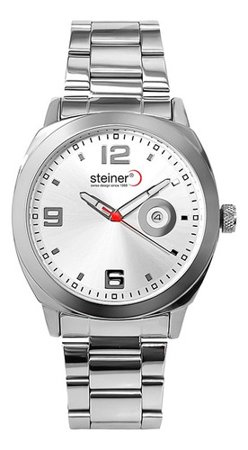 Reloj Análogo Para Caballero 45mm Acero Inoxidable Steiner