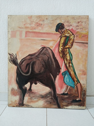 Cuadro Antiguo Con Torero - Arte Taurino