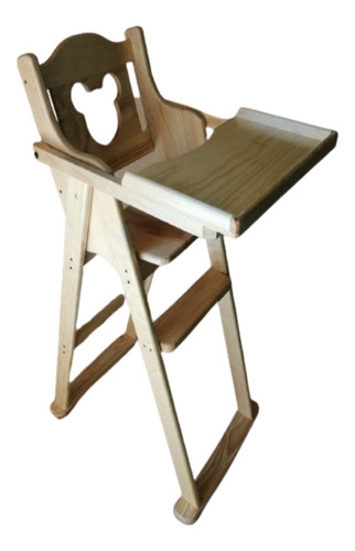 Silla Alta Bebe Comer Periquera Plegable / Lk Plegable Natural