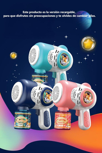 Burbujas Juguetes Burbujas Eléctrica Con Luz Es Recargable