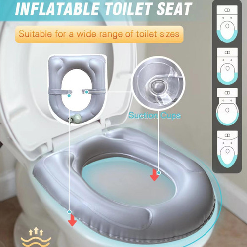 Cojín De Soporte De Inodoro Inflable, Cómoda Inflación De