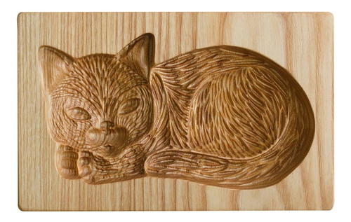 Youmeto Molde Ardilla Relieve Para Galleta Madera Gato