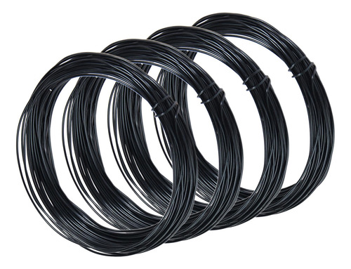 De Metal Flexible De Alambre De Aluminio De 4 Piezas Negro