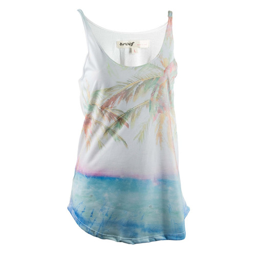 Musculosa Reef Tropical Beach Mujer Blanco