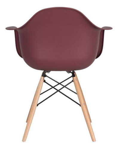 3 Cadeiras  Eames Wood Daw Com Braços Jantar Cores Estrutura Da Cadeira Marrom