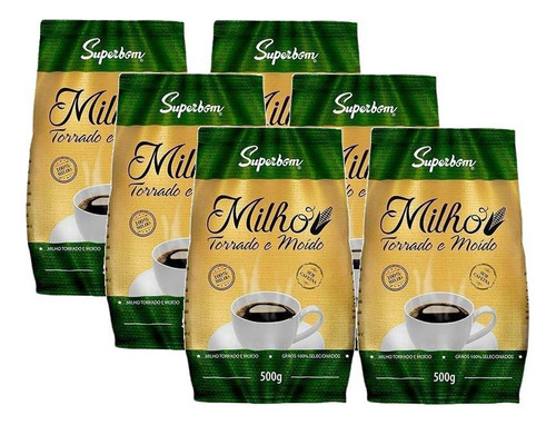 Kit 9 Pó De Café De Milho Torrado E Moído Superbom 500g