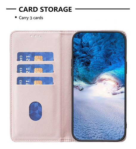 Funda Tipo Cartera Con Ranura Para Tarjetas De Piel Abatible