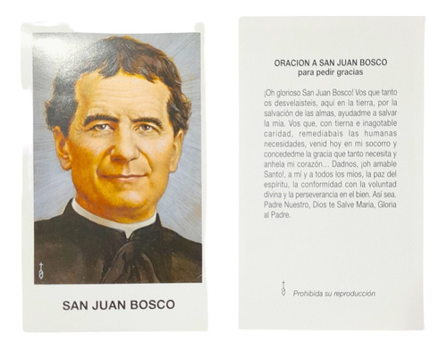 Estampas San Juan Bosco Santo Santoral Virgen X 100 Un