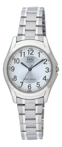 Reloj Para Mujer Q&q Qyq Q207j204y Plateado Acero + Estuche