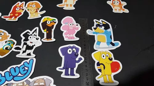 Super Pack Stickers Deco Bluey Y Amigos Autoadhesivos X20u