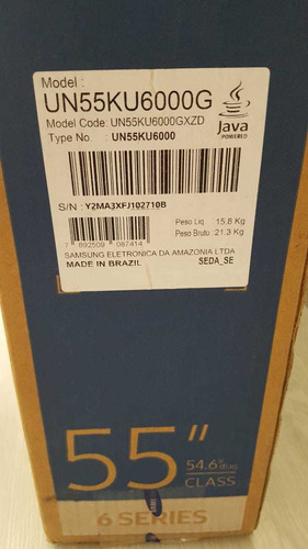 Smart Tv Samsung 55 Uhd 4k Un55ku6000g