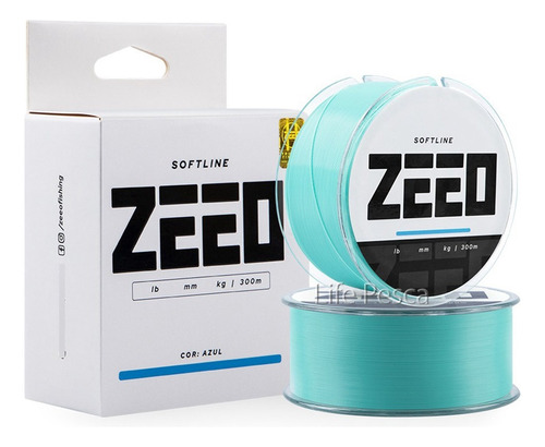 Linha Monofilamento Softline Zeeo 0,20mm Com 300 Metros Cor Azul