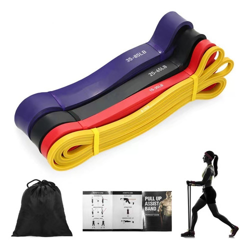 Bandas 4 Piezas Pull Up Assistance Bandas Set Loop De Resist