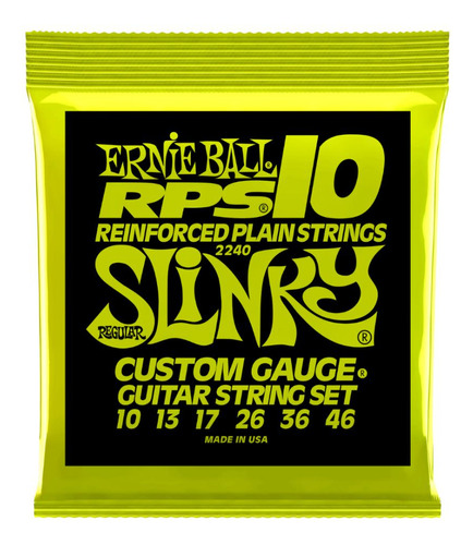 Kit 8 Pctes Cordas 010-046 Guitarra Niquel P02240 Ernie Ball