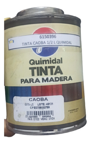 Tinta Para Madera Caoba Quimidal 1/2 Lts