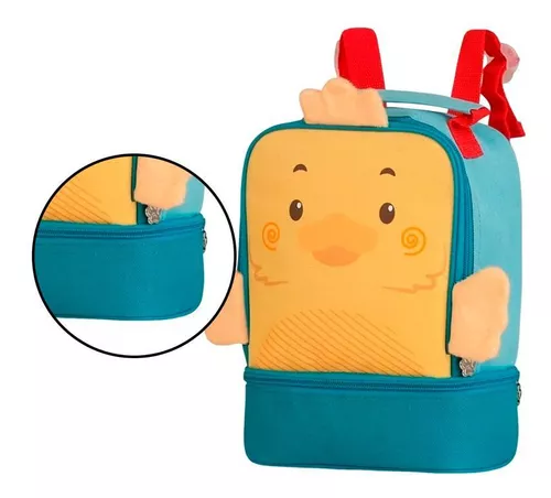 Fiambrera térmica para niños, mochila escolar ajustable para niños