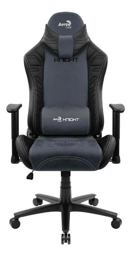 Imagen 1 de 5 de Silla de escritorio AeroCool Knight gamer ergonómica steel blue con tapizado de cuero sintético y gamuza