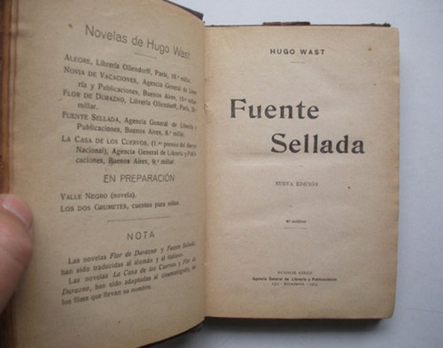 Fuente Sellada - Hugo Wast