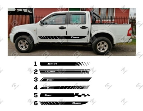 Imagen 1 de 2 de Adhesivo Chevrolet Dmax Franjas Varias Opciones Oferta¡¡¡