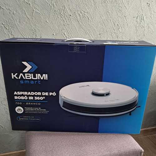 Robô Aspirador Kabum Smart 700 Branco - Ir 360° Wifi Mapa 3d Branco