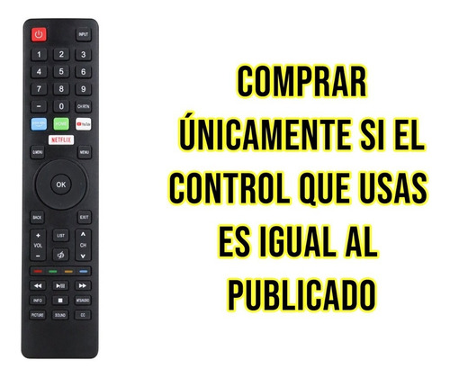 Imagen 2 de 10 de Control Remoto Harmontec Y Vios Smart Tv Netflix Primevideo