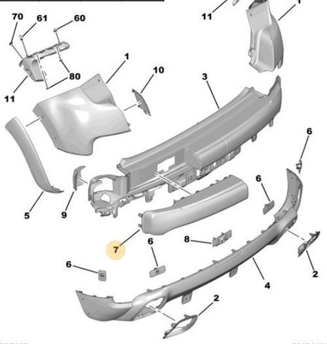 Embellecedor Paragolpes Trasero C3 Aircross