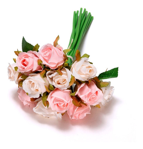 Imagen 2 de 9 de Ramo Artificial De Novia 12 Rosas - Modelo Thiara!