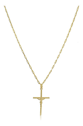 Corrente Masculina Cartier E Pingente Crucifixo Jesus Cristo